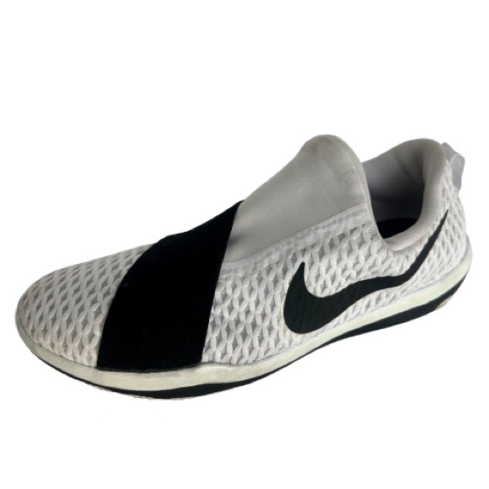 Nike Free Connect White Black Mesh Slip On Training Shoes 843966-100 Womens 8.5